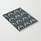 Night Cheetahs - black, white, and blue Notebook Gallery Image 2
