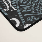 Night Cheetahs - black, white, and blue Desk Mat Gallery Image 4