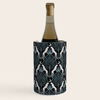 Night Cheetahs - black, white, and blue Wine Chiller Gallery Image 1
