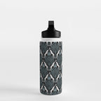 Night Cheetahs - black, white, and blue Water Bottle Gallery Image 3