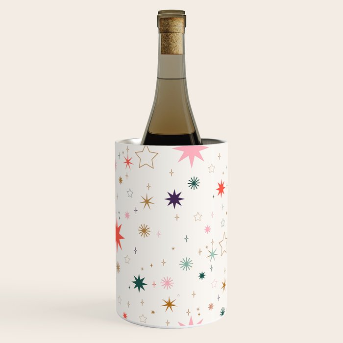 Whimsical Celestial Stars Seamless Pattern Wine Chiller Gallery Image 2