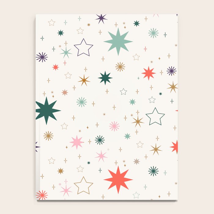 Whimsical Celestial Stars Seamless Pattern Notebook Gallery Image 4