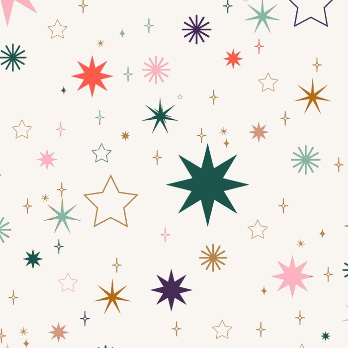 Whimsical Celestial Stars Seamless Pattern Coffee Mug Gallery Image 2