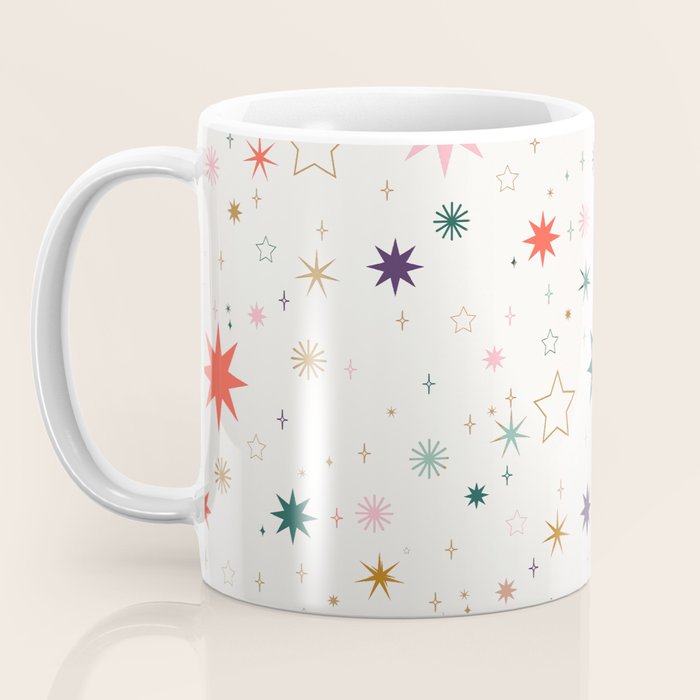 Whimsical Celestial Stars Seamless Pattern Coffee Mug Gallery Image 3