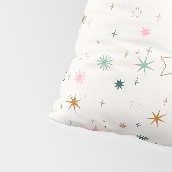 Whimsical Celestial Stars Seamless Pattern Pillow Sham Gallery Image 4