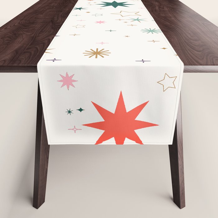 Whimsical Celestial Stars Seamless Pattern Table Runner Gallery Image 1