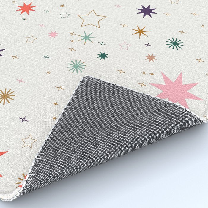 Whimsical Celestial Stars Seamless Pattern Rug Gallery Image 4