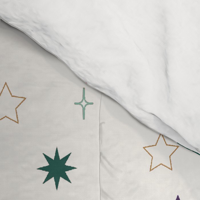 Whimsical Celestial Stars Seamless Pattern Comforter Gallery Image 4