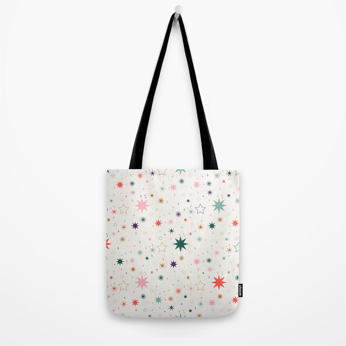 Whimsical Celestial Stars Seamless Pattern Tote Bag Gallery Image 2