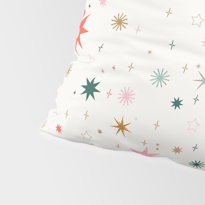 Whimsical Celestial Stars Seamless Pattern Pillow Sham Gallery Image 4