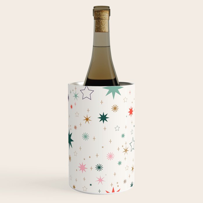 Whimsical Celestial Stars Seamless Pattern Wine Chiller Gallery Image 3