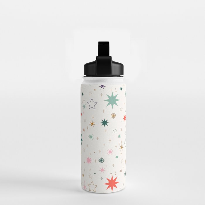 Whimsical Celestial Stars Seamless Pattern Water Bottle Gallery Image 2