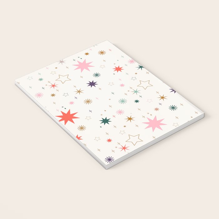 Whimsical Celestial Stars Seamless Pattern Notebook Gallery Image 3