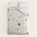 Whimsical Celestial Stars Seamless Pattern Duvet Cover Gallery Image 6