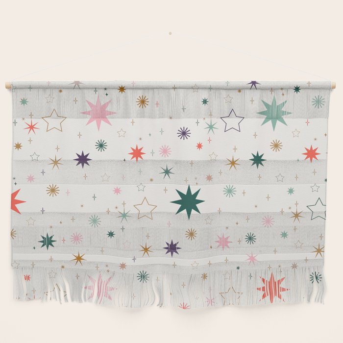 Whimsical Celestial Stars Seamless Pattern Wall Hanging Gallery Image 1