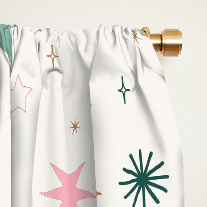 Whimsical Celestial Stars Seamless Pattern Window Curtain Gallery Image 2