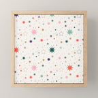 Whimsical Celestial Stars Seamless Pattern Mini Art Print Gallery Image 1