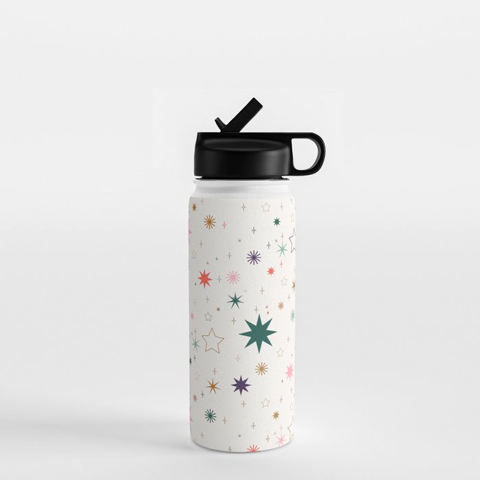 Whimsical Celestial Stars Seamless Pattern Water Bottle Gallery Image 1