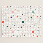 Whimsical Celestial Stars Seamless Pattern Jigsaw Puzzle Gallery Image 1