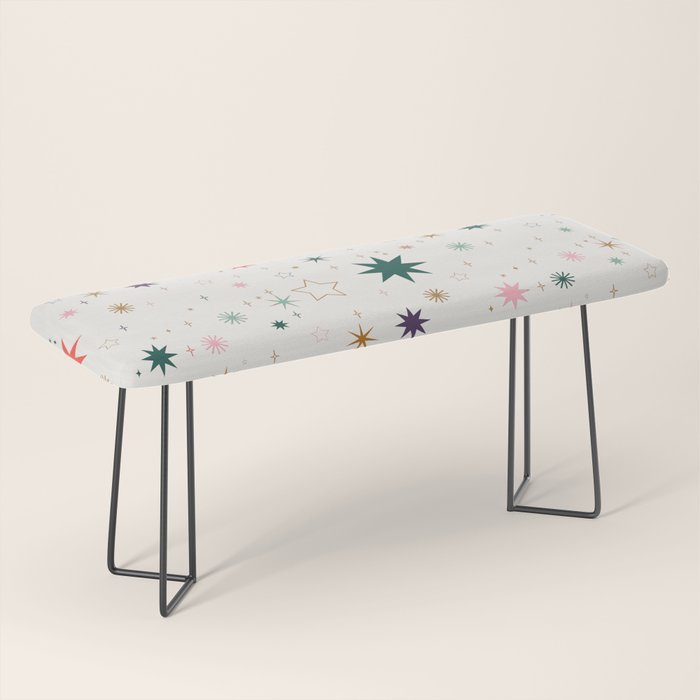 Whimsical Celestial Stars Seamless Pattern Bench Gallery Image 1