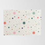 Whimsical Celestial Stars Seamless Pattern Rug Gallery Image 2