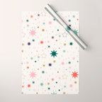 Whimsical Celestial Stars Seamless Pattern Wrapping Paper Gallery Image 1