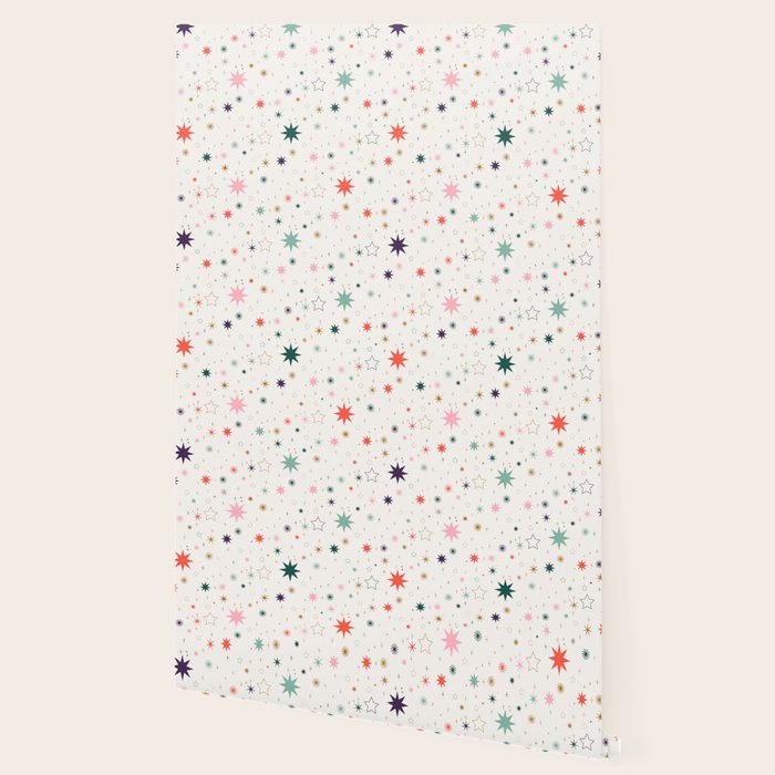 Whimsical Celestial Stars Seamless Pattern Wallpaper Gallery Image 2