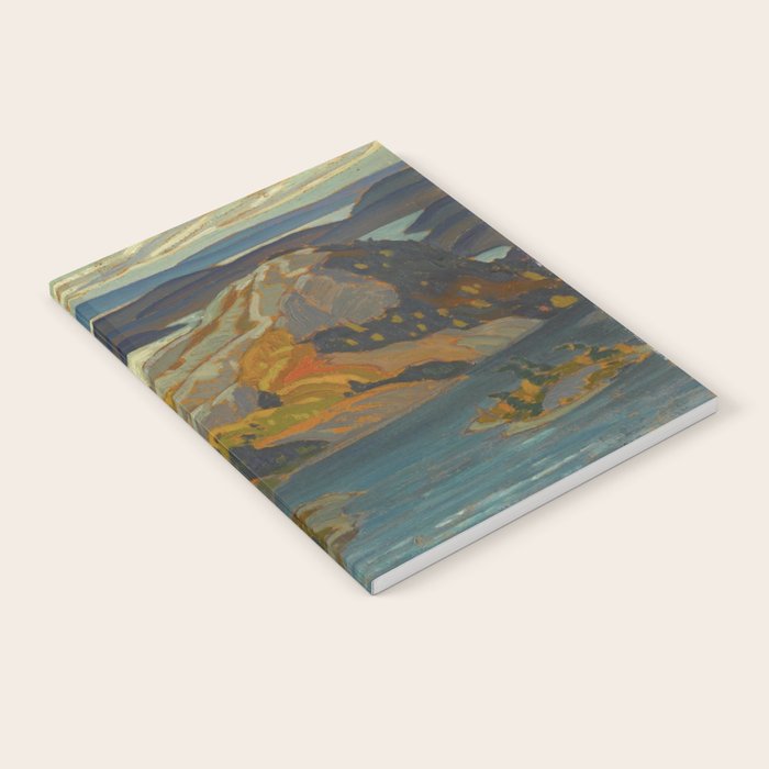 Canadian Landscape Oil Painting Franklin Carmichael Art Nouveau Post-Impressionism Grace Lake 1931 Notebook Gallery Image 2