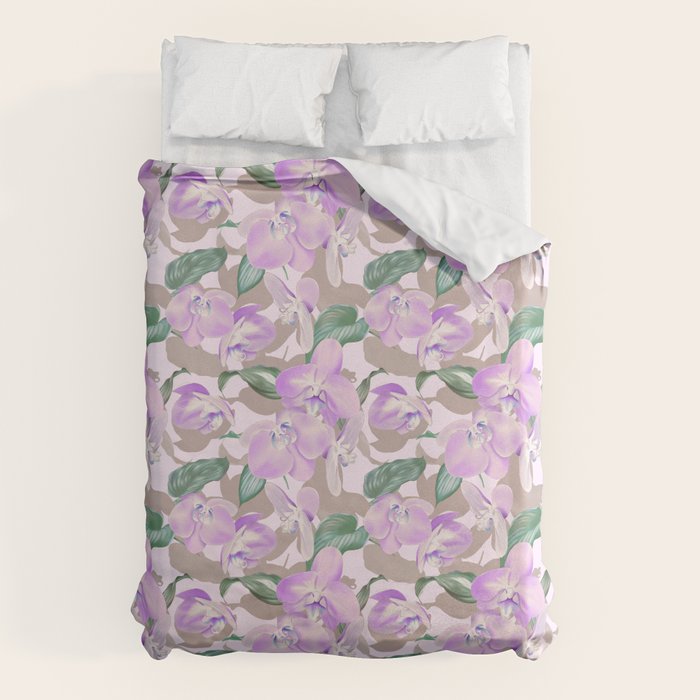 Lovely lilac exotic flowers L Duvet Cover Gallery Image 6