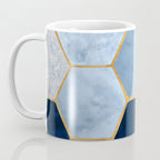 Deco Blue Marble Tile Pattern Coffee Mug Gallery Image 3