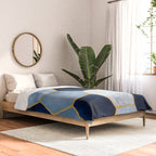 Deco Blue Marble Tile Pattern Comforter Gallery Image 2