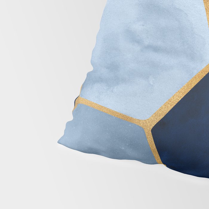 Deco Blue Marble Tile Pattern Pillow Sham Gallery Image 4