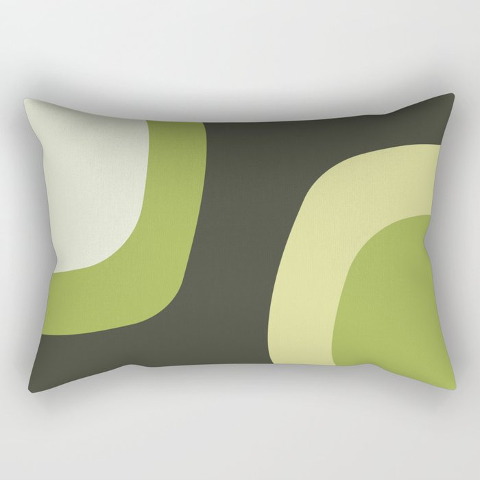 Scandinavian Minimalist Art Chartreuse Rectangular Pillow Gallery Image 1