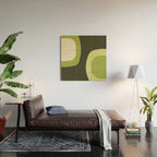 Scandinavian Minimalist Art Chartreuse Wood Wall Art Gallery Image 2