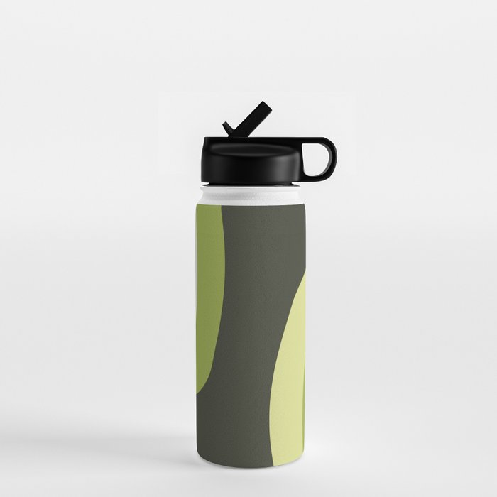 Scandinavian Minimalist Art Chartreuse Water Bottle