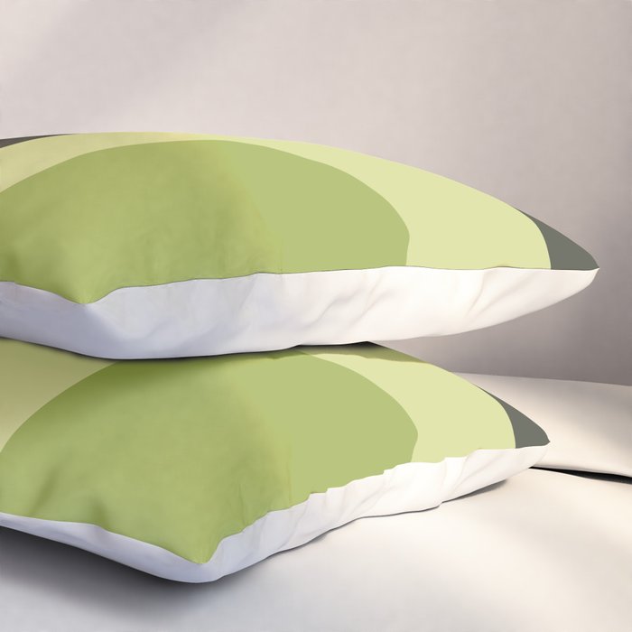 Scandinavian Minimalist Art Chartreuse Pillow Sham Gallery Image 3