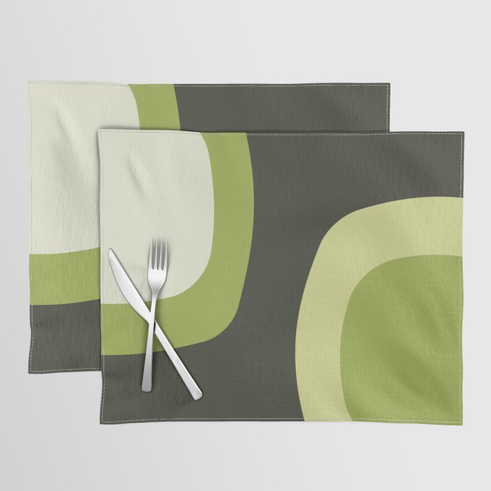 Scandinavian Minimalist Art Chartreuse Placemat Gallery Image 1