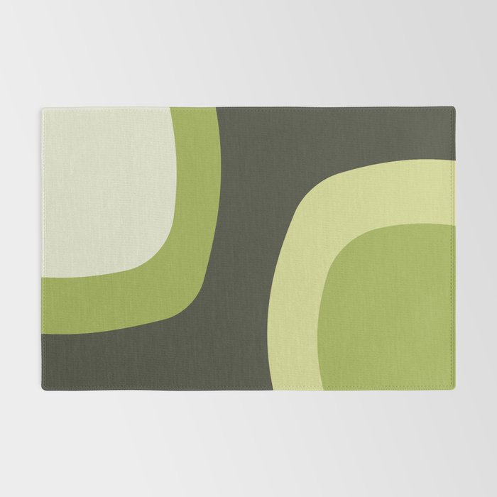 Scandinavian Minimalist Art Chartreuse Rug Gallery Image 2