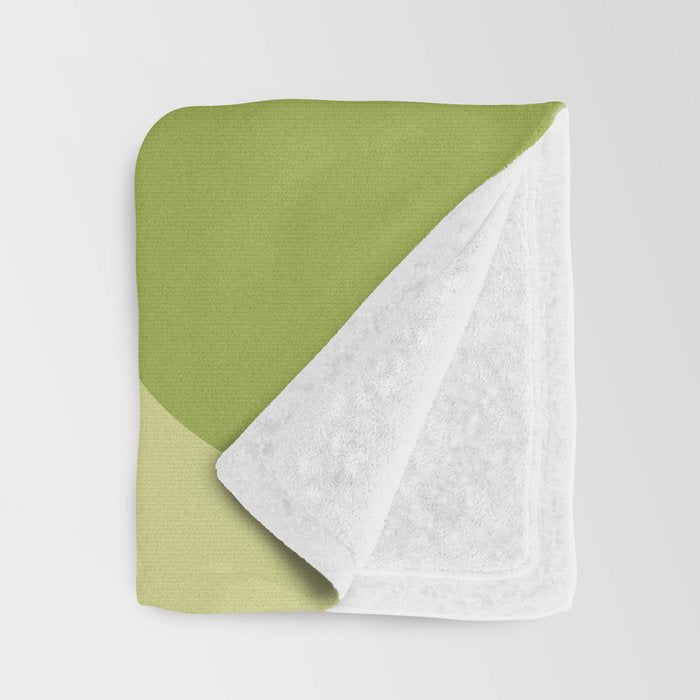 Scandinavian Minimalist Art Chartreuse Throw Blanket Gallery Image 3