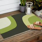 Scandinavian Minimalist Art Chartreuse Outdoor Rug Gallery Image 2