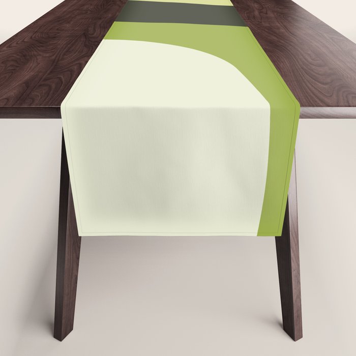 Scandinavian Minimalist Art Chartreuse Table Runner Gallery Image 1