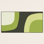 Scandinavian Minimalist Art Chartreuse Desk Mat Gallery Image 3