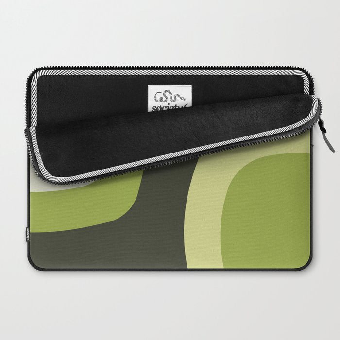 Scandinavian Minimalist Art Chartreuse Laptop Sleeve Gallery Image 2