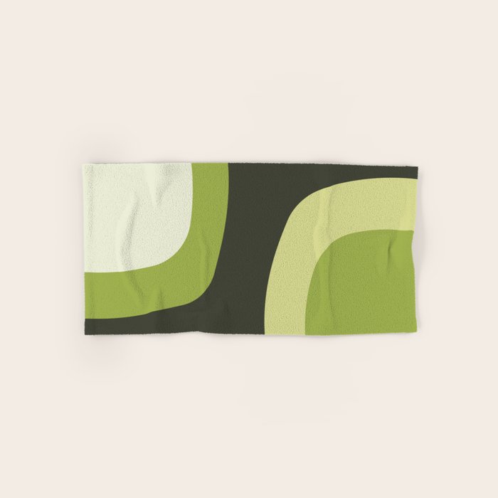 Scandinavian Minimalist Art Chartreuse Bath Towel Gallery Image 1