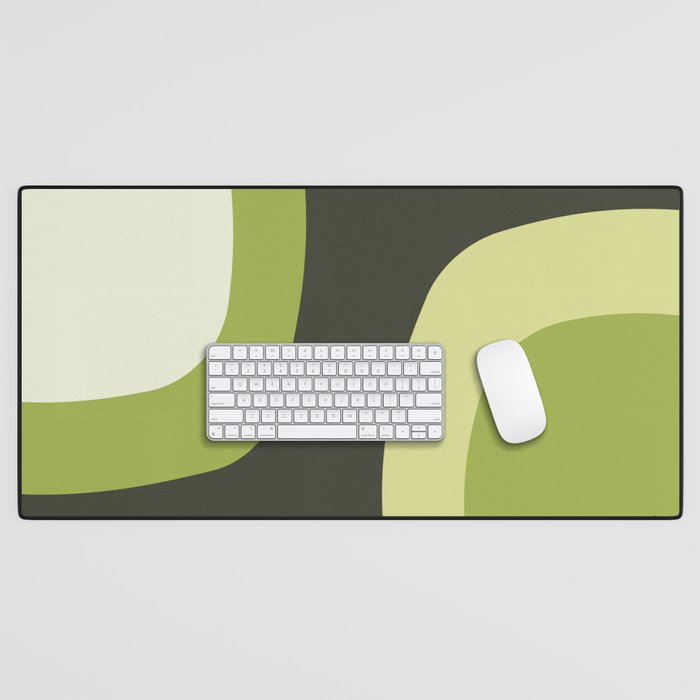 Scandinavian Minimalist Art Chartreuse Desk Mat Gallery Image 1