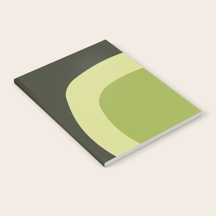 Scandinavian Minimalist Art Chartreuse Notebook Gallery Image 1