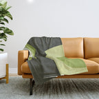 Scandinavian Minimalist Art Chartreuse Throw Blanket Gallery Image 1