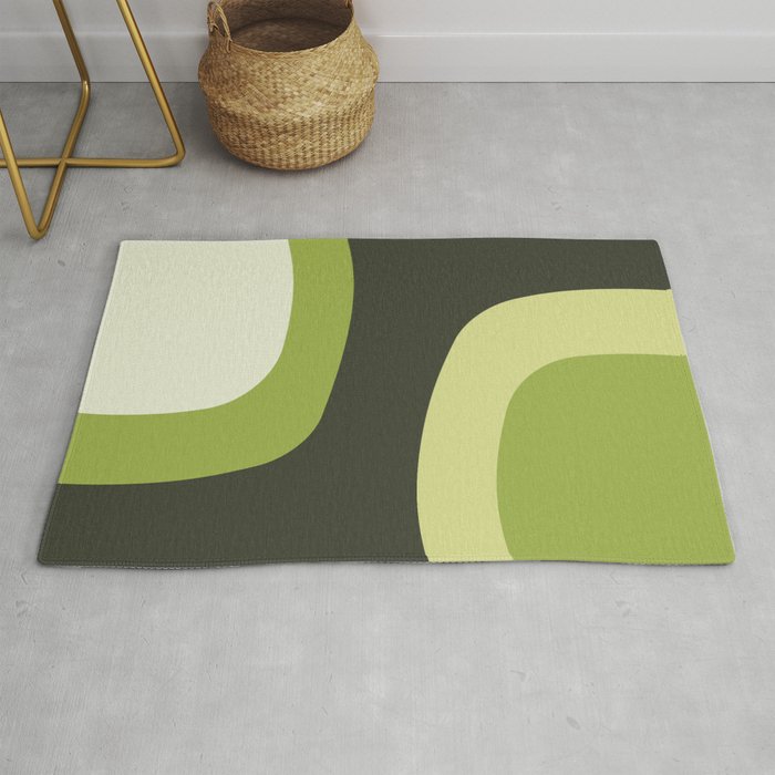 Scandinavian Minimalist Art Chartreuse Rug Gallery Image 1