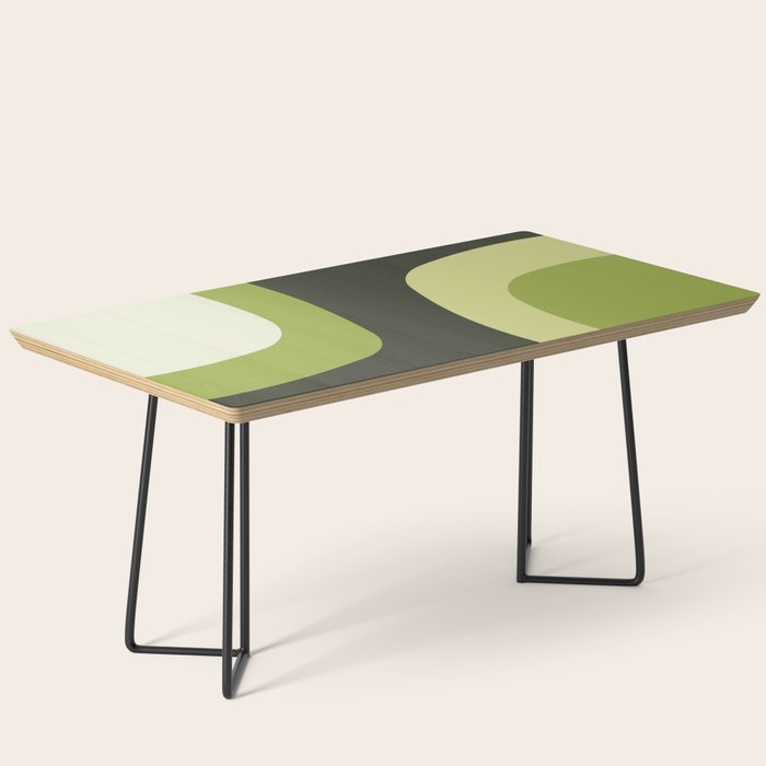 Scandinavian Minimalist Art Chartreuse Coffee Table Gallery Image 1