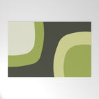 Scandinavian Minimalist Art Chartreuse Welcome Mat Gallery Image 1